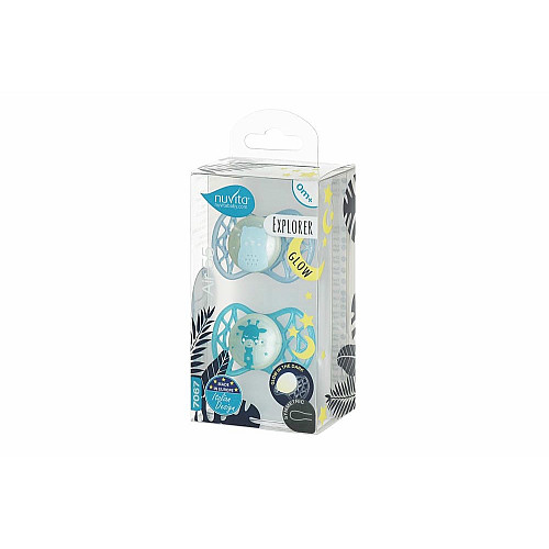 Пустушка Nuvita Air55 Explorer 0міс+, симетрична, 2шт, ведмідь/жираф