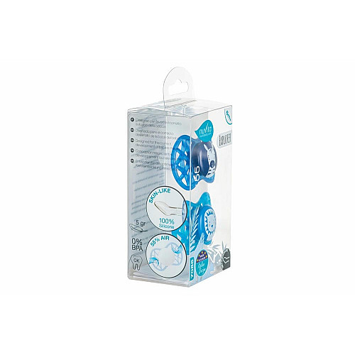 Пустушка Nuvita Air55 Explorer 6міс+, ортодонтична, 2шт, зебра/лев