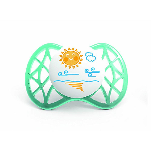 Пустушка Nuvita Air 0міс+, симетрична, 2шт, блакитний/зелений