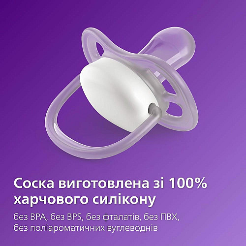 Пустушка Avent Ultra Air 0-6міс, ортодонтична, 2шт, для дівчат