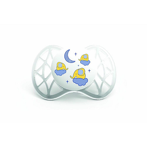 Пустушка Nuvita Air 0міс+, симетрична, 2шт, світиться в темряві