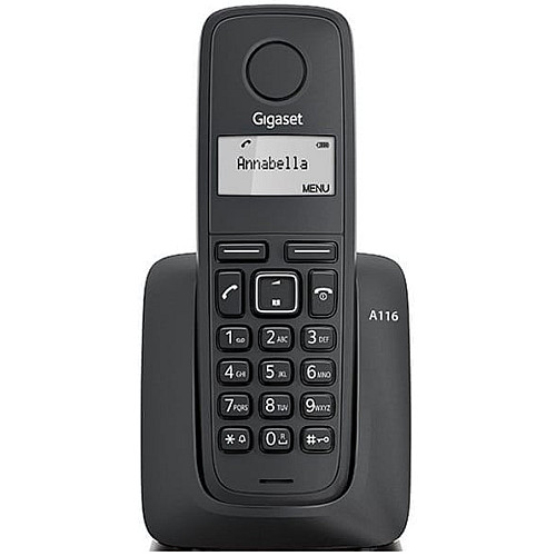 Радіотелефон DECT Gigaset A116, чорний