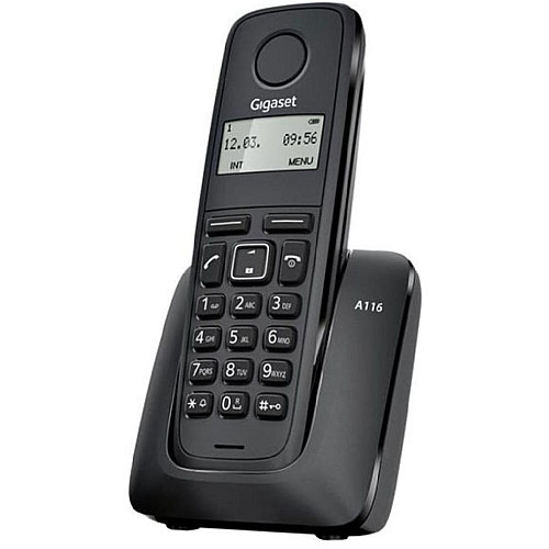 Радіотелефон DECT Gigaset A116, чорний