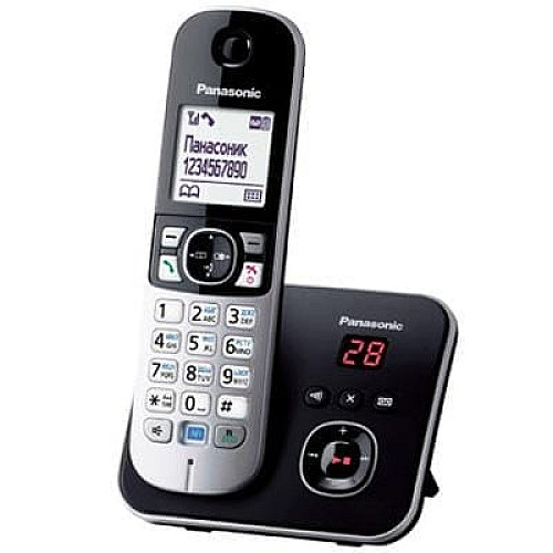 Радіотелефон DECT Panasonic KX-TG6821UAB, чорний