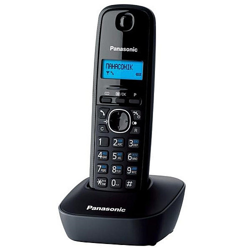 Радіотелефон DECT Panasonic KX-TG1611UAH, чорно-сірий