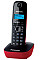 Радіотелефон DECT Panasonic KX-TG1611UAR, чорно-червоний