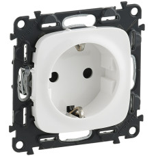 Розетка зі шторками Schuko Legrand Valena ALLURE, 16А, 250V, автоматичні клеми, білий