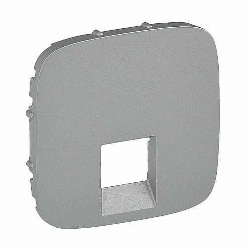 Лицьова панель розетки RJ11/RJ45 Legrand Valena ALLURE, IN*MATIC, алюміній