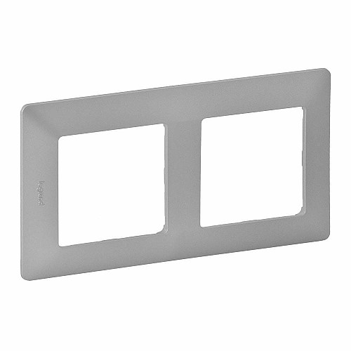 Рамка 2 посты Legrand Valena LIFE, алюминий