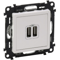 Розетка USB двойная для зарядки Legrand Valena LIFE, белый