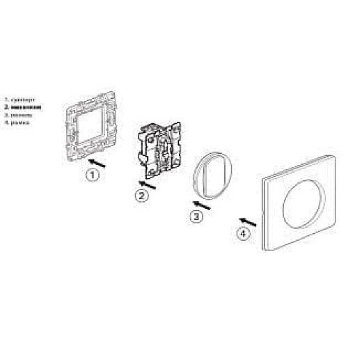 Механизм розетки информационной 1хRJ45 кат.6 FTP Legrand Celiane, 9 контактов