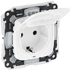 Розетка 2К+З зі шторками Legrand Valena ALLURE, IP44, білий,