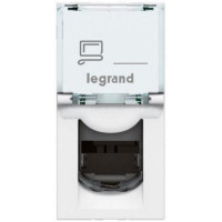 Розетка Legrand Mosaic, CAT 5e, RJ45, UTP, інформаційна, 1 модуль, білий