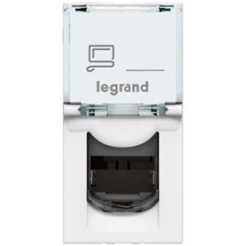 Розетка Legrand Mosaic, CAT 5e, RJ45, UTP, інформаційна, 1 модуль, білий