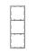 Рамка для выключателя на 3 секции Ajax Frame 3 seats for LightSwitch Vertical