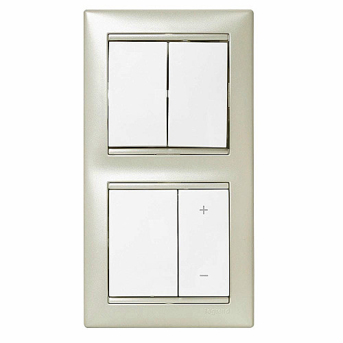 Переключатель 2-х клавишный Legrand Valena Classic, 10АХ, 250V, автоматические клеммы, белый