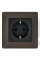 Розетка 2К+З Schuko Legrand Valena Life, 16А, 250V, зі шторками, автоматичні клеми, матовий чорний