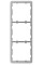 Рамка для выключателя на 3 секции Ajax Frame 3 seats for LightSwitch Vertical