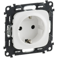 Розетка Schuko з шторками Legrand Valena ALLURE, 16А, 250V, гвинтові клеми, білий