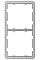 Рамка для вимикача на 2 секції Ajax Frame 2 seats for LightSwitch Vertical