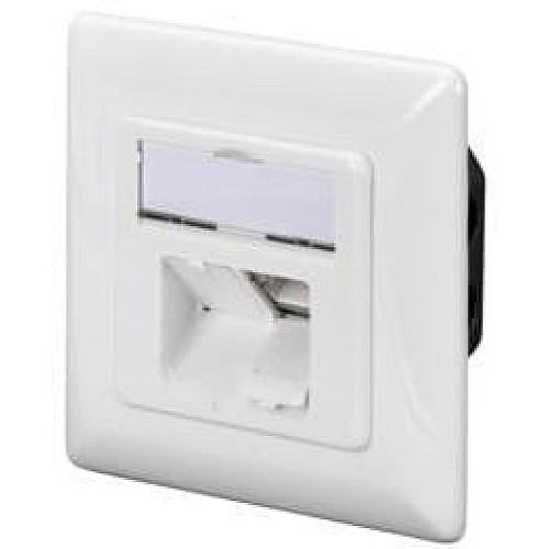 Настінна розетка DIGITUS CАТ 6 STP 2xRJ45, 8P8C, для прихованої проводки