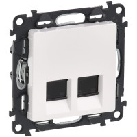 Розетка двойная RJ45 кат. 5е UTP Legrand Valena LIFE, белый