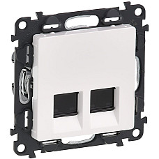 Розетка подвійна RJ45 кат. 5е UTP Legrand Valena LIFE, білий