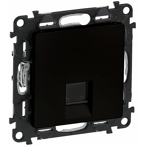 Розетка RJ45 кат. 5e UTP Legrand Valena Life, матовий чорний