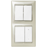 Перемикач 2-х клавішний Legrand Valena Classic, 10АХ, 250V, автоматичні клеми, білий