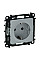 Розетка Schuko Legrand Valena LIFE, 16А, 250V, автоматические клеммы, алюминий
