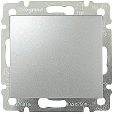 Вимикач Legrand Valena Classic, 10AX, 250V, автоматичні клеми, алюміній