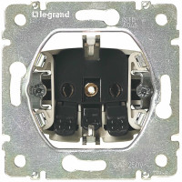 Розетка Schuko з шторками Legrand Valena Classic, 16А, 250V, автоматичні клеми, білий