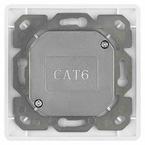 Настінна розетка 2E CАТ 6 FTP, 2xRJ45, 8P8C, для прихованої проводки