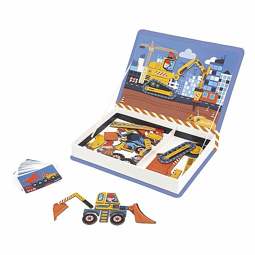 Магнитная книга Janod Строительство 70эл.