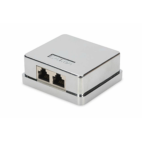 Настенная розетка DIGITUS CАТ 6A STP 2xRJ45, 8P8C, для наружной проводки