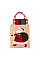 Подарунковий набір рушничків в мішечку ARDESTO Christmas Santa 38х63см, 2шт, 100% бавовна, червоний, зелений