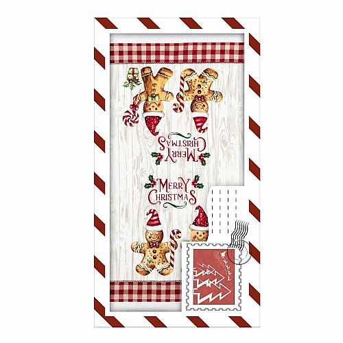 Подарочный набор полотенец в коробке ARDESTO Christmas Gingerbread 38х63см, 2шт, 100% хлопок, красный