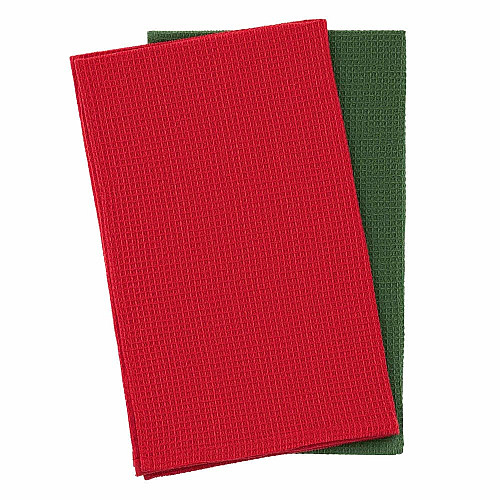 Подарочный набор полотенец в мешочке ARDESTO Christmas Deer 38х63см, 2шт, 100% хлопок, красный, зеленый