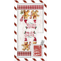 Подарунковий набір рушничків в коробці ARDESTO Christmas Gingerbread 38х63см, 2шт, 100% бавовна, червоний