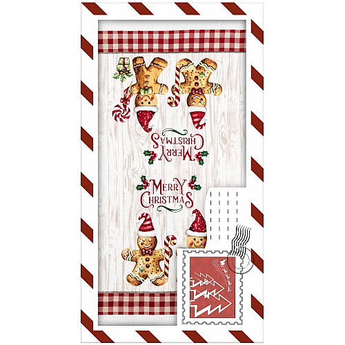Подарочный набор полотенец в коробке ARDESTO Christmas Gingerbread 38х63см, 2шт, 100% хлопок, красный