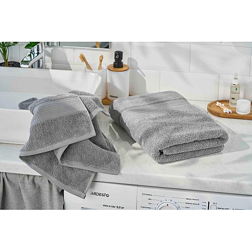 Полотенце махровое ARDESTO SuperSoft 70х140см, 100% хлопок, серый