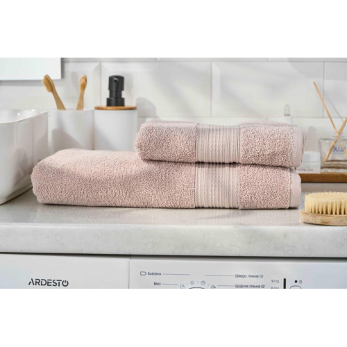 Рушник махровий ARDESTO SuperSoft 50х90см, 100% бавовна, бежевий