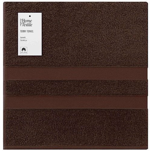 Рушник махровий ARDESTO Splendid 70х140см, 100% бавовна, коричневий