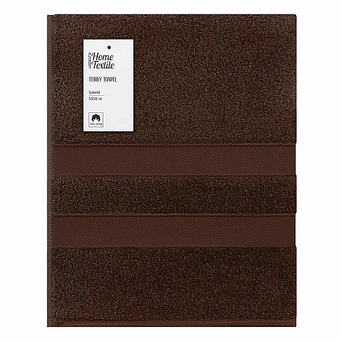 Рушник махровий ARDESTO Splendid 50х90см, 100% бавовна, коричневий