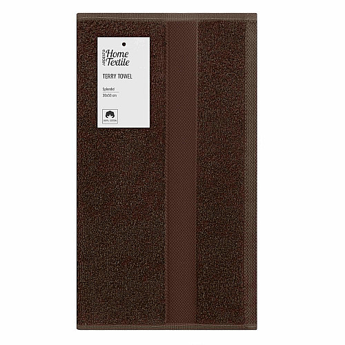 Рушник махровий ARDESTO Splendid 30х50см, 100% бавовна, коричневий