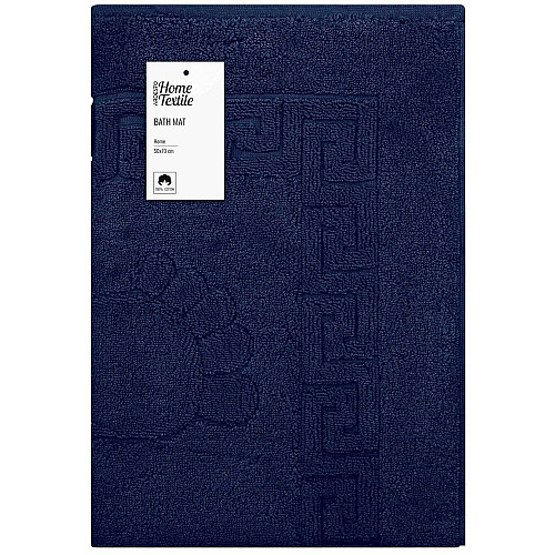 Коврик для ног махровый ARDESTO Home 50х70см, 100% хлопок, синий темный