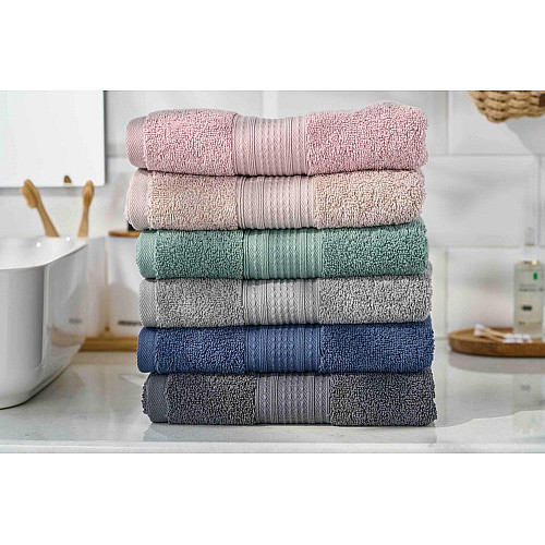 Рушник махровий ARDESTO SuperSoft 50х90см, 100% бавовна, сірий