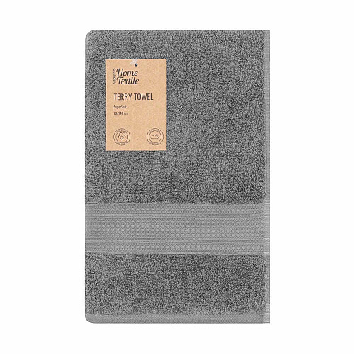 Полотенце махровое ARDESTO SuperSoft 70х140см, 100% хлопок, серый