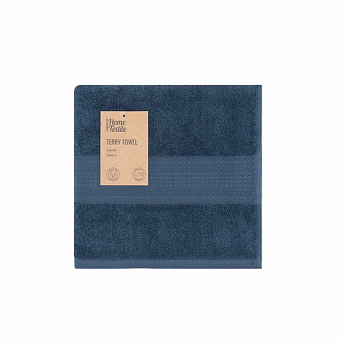 Рушник махровий ARDESTO SuperSoft 50х90см, 100% бавовна, синій