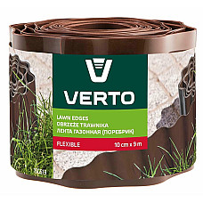 Стрічка газонна Verto, бордюрна, хвиляста, 10смх9м, коричневий